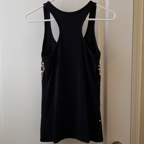 NWOT Black and gold sequin racerback tank - Picture 4 of 4